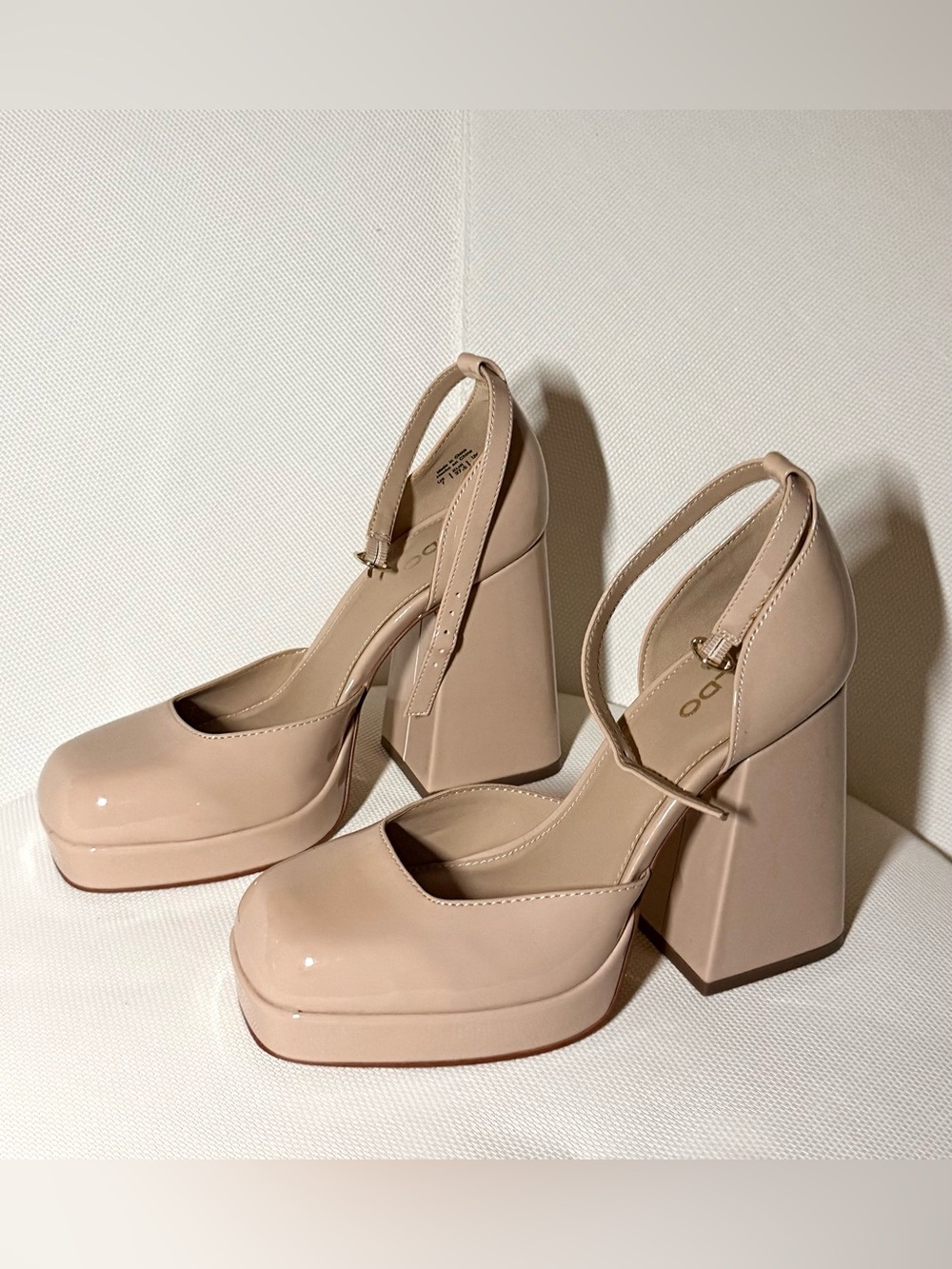 Aldo Platform Beige Mary Jane 4-inch Pumps